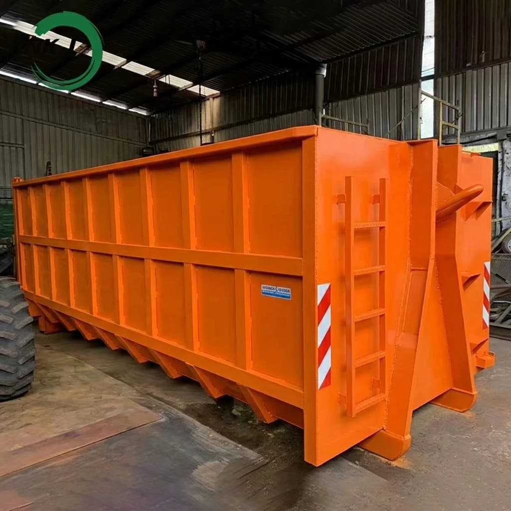 RNKJ Custom 8 10 12 Yard Garbage Recycling Hook Lift Bins for Roll off Dumpster Trailer