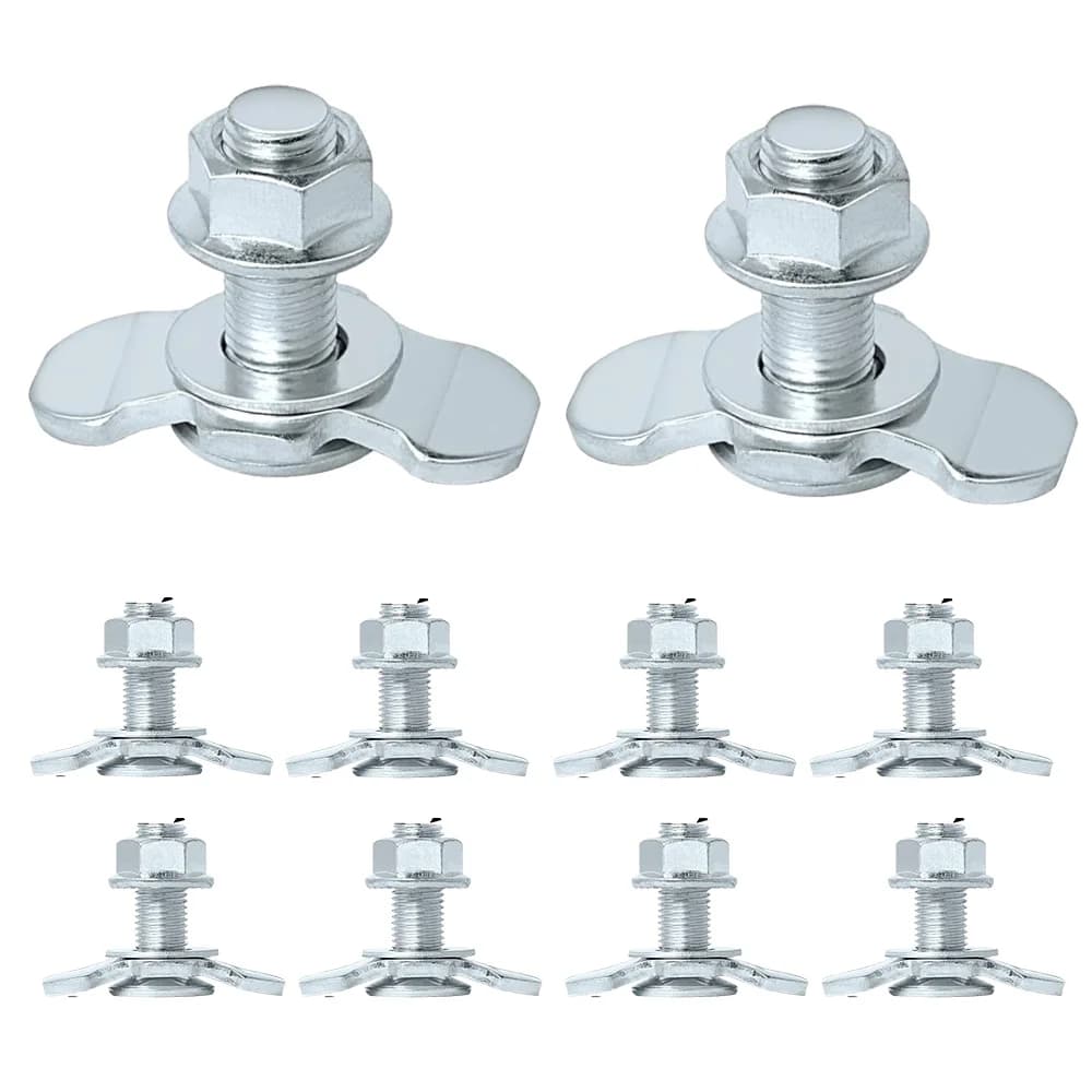 10PCS Hook Tie Down Rope With Washer and Mounting Screws Anchor Point L Track Threaded Stud Fit For Car Boat Ropes Cord Strap
