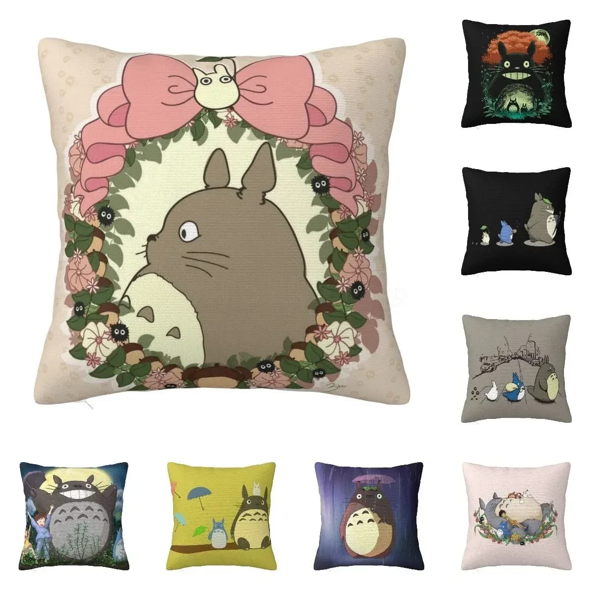 Personalized pillow cute cartoon anime pillow federa square cotton for sofa bed home office car 18x18 inch