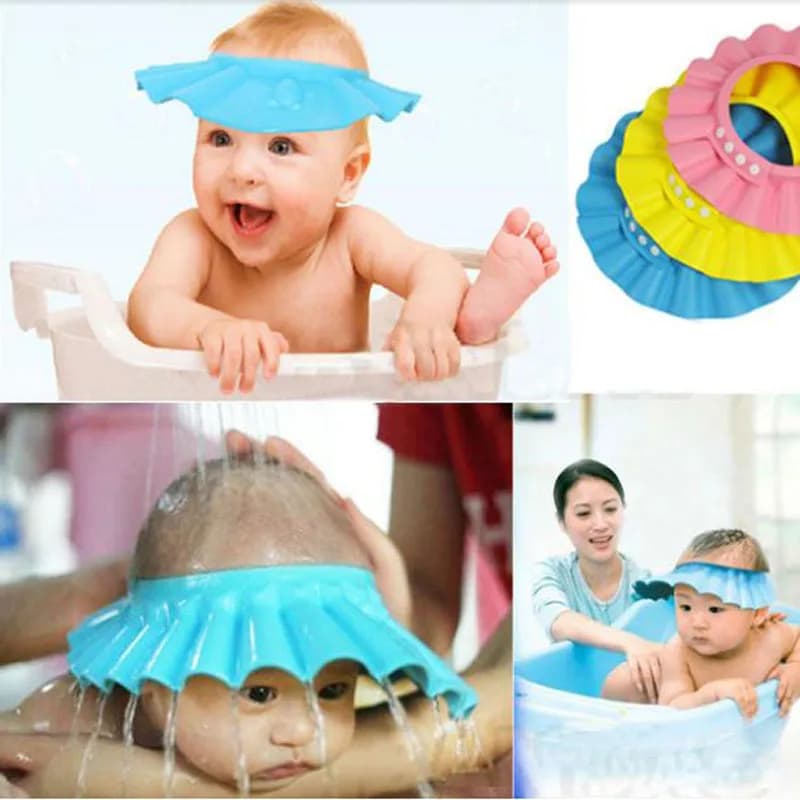 Children's Adjustable Shampoo Head Baby Washer Hair Protection Baby Health Care Accessories New Kids Waterproof EVA Baby Hat Soft