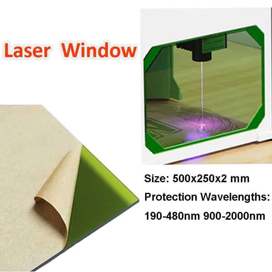 Laser Safety Window Shield for 980nm 1064nm 1070nm 1080nm Laser Engraving Welding Cutting
