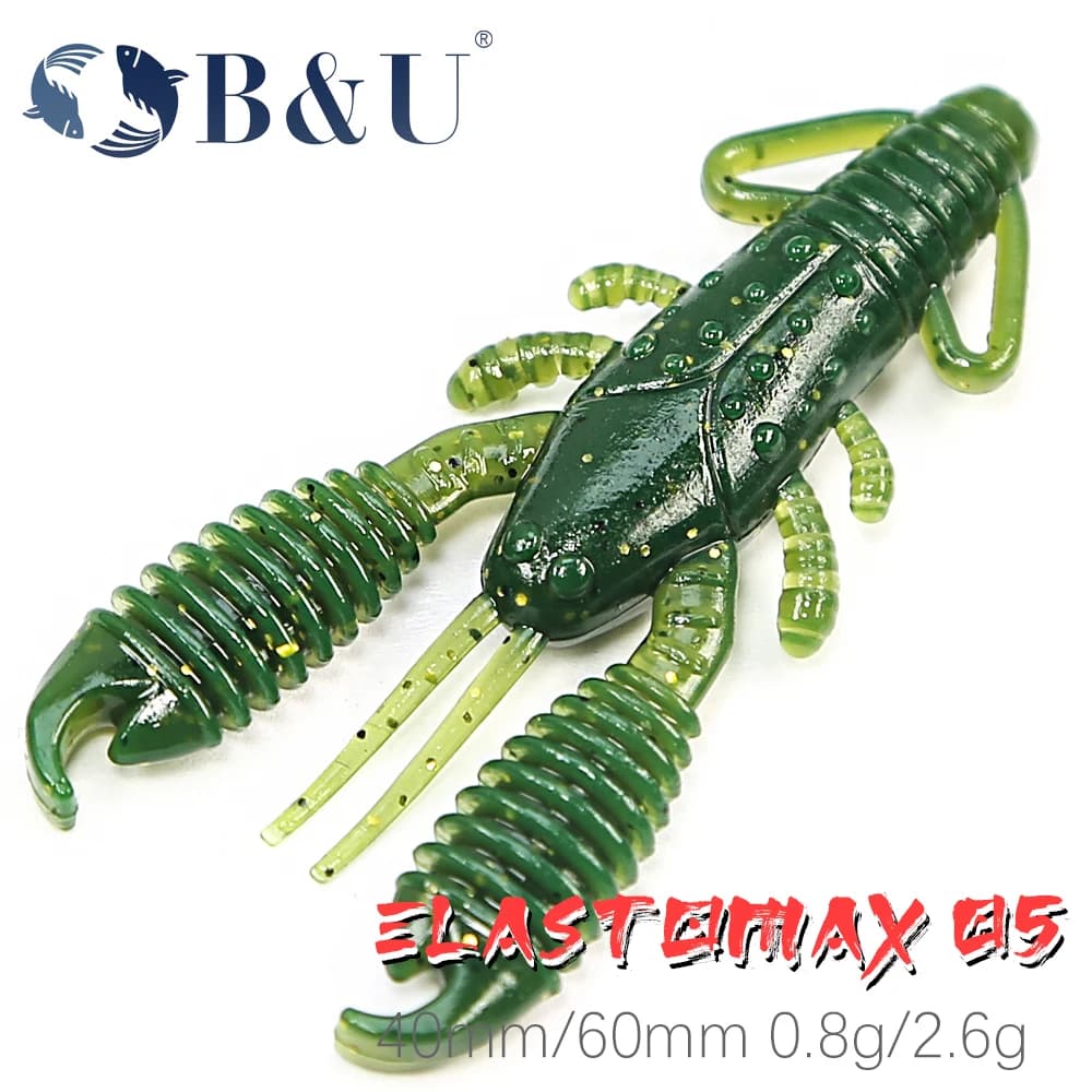 B&U Floating 40mm/60mm Craws Lure for Bass Soft Lure Fishing Lures shrimp Scent Lobster Soft Plastic Lure Fishing Lures