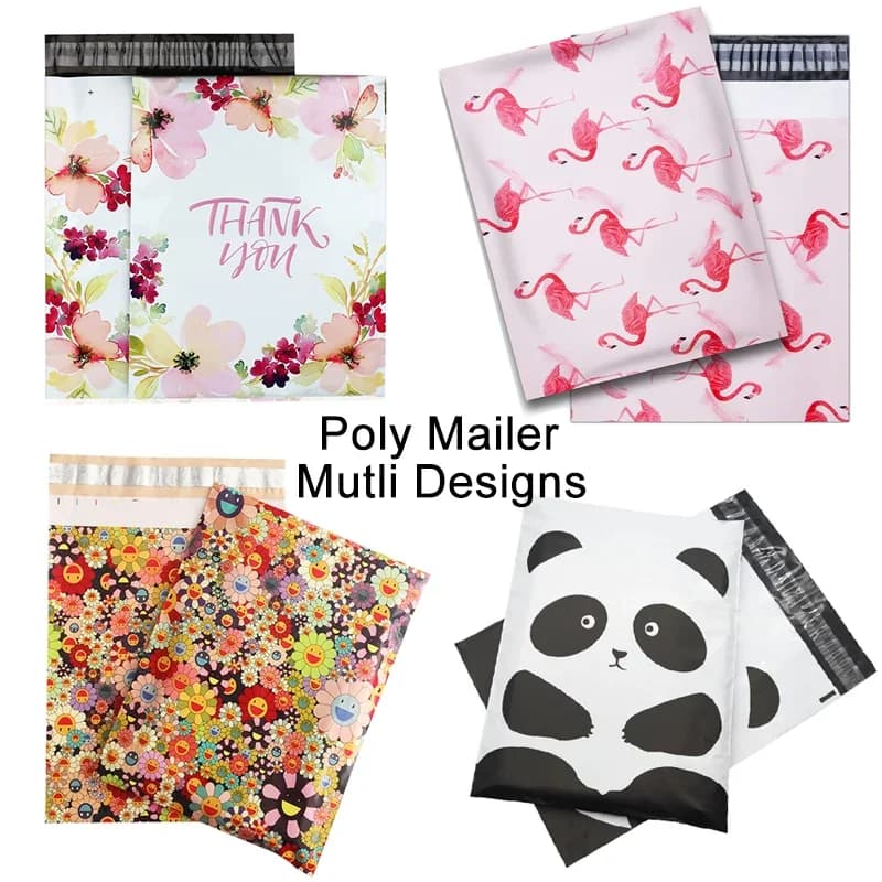 10 Buste Postali in Polietilene Colorate 25x33cm con Fantasie Assortite, Buste Autosigillanti per Abbigliamento, Sacchetti Regalo, Buste per Spedizioni