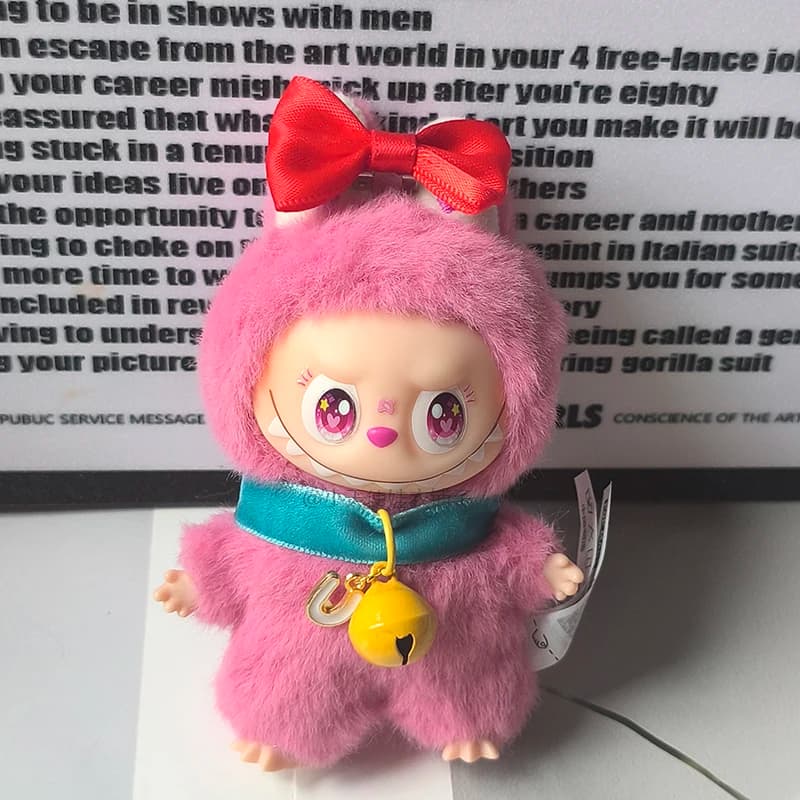 Per Labubu 4.0 The Monsters Pin For Love Series Simpatico collare a campana Fiocco Clip per capelli Decorazione Mini Labubu accessori di abbigliamento