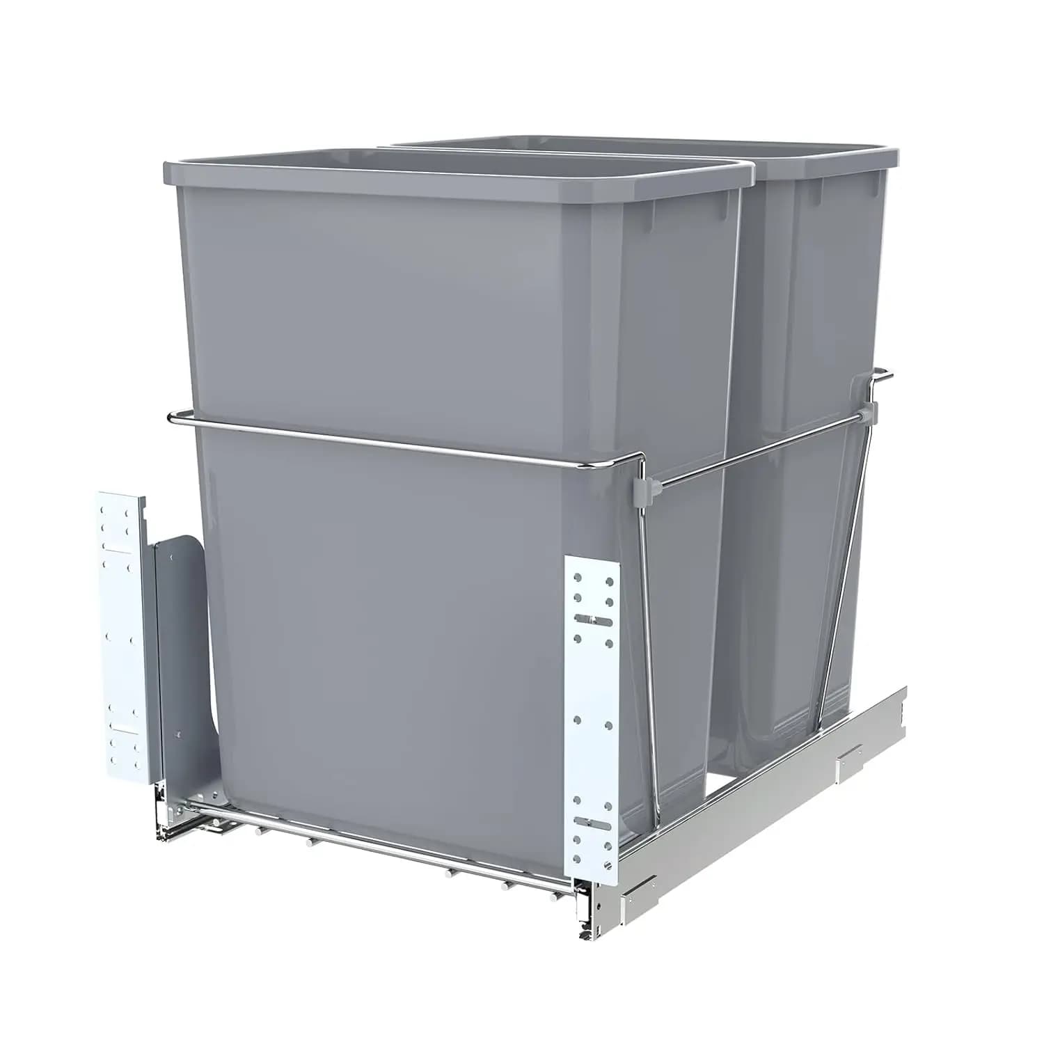 Cestino Estraibile Sottopensile con Doppio Contenitore da 35QT, Facile Installazione, Design Salvaspazio