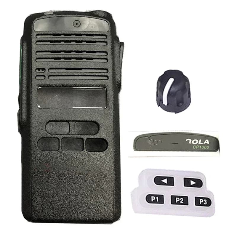 Set Custodia protettiva per pannello frontale con manopole del volume Kit tastiere per Motorola CP1300 CP1308 Radio Walkie Talkie