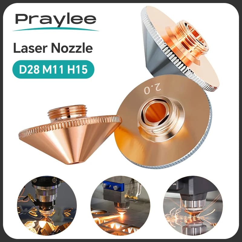 Fiber Laser Nozzle D28 M11 H11 H15 1.2 1.5 2.5 3.0 Fiber Laser Machine Nozzles for Raytools Precitec Laser Cutting Head Parts