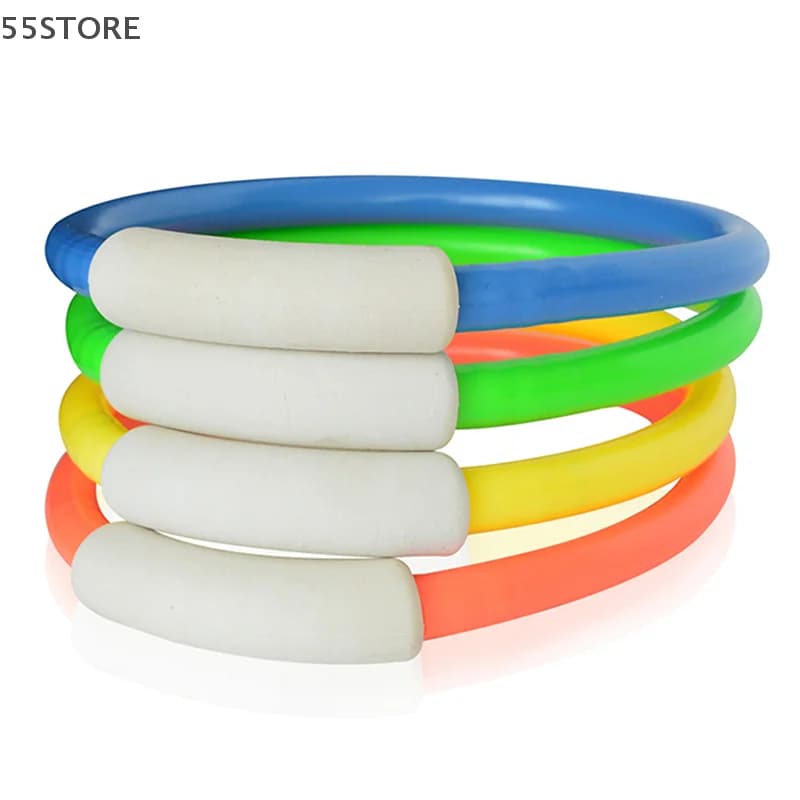 4 pezzi per giochi subacquei estivi Set di anelli per immersione Cerchio per piscina Anelli per immersione Strumenti per feste in acqua