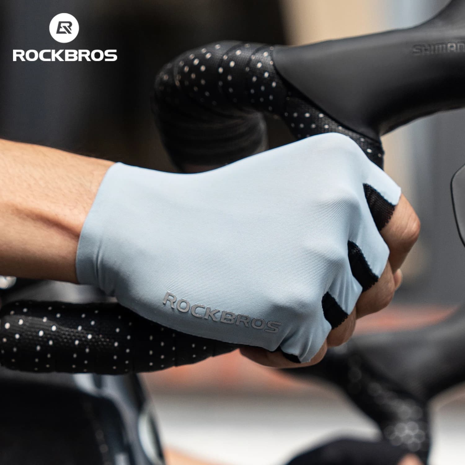 Guanti da Ciclismo Estivi ROCKBROS Mezze Dita, Altamente Elastici, Leggeri, Traspiranti, con Imbottitura Ammortizzante sul Palmo, per Uomo e Donna
