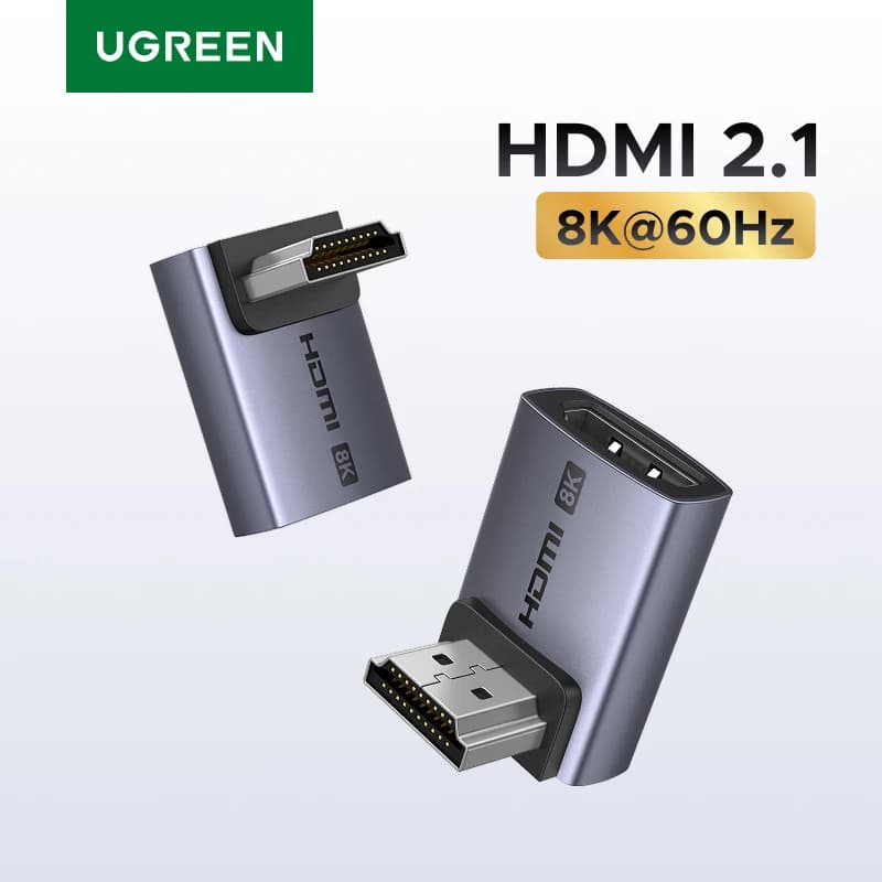 Adattatore HDMI UGREEN 8K@60Hz con Angolo Retto a 90 Gradi, Connettore di Espansione HDMI per Laptop e Monitor