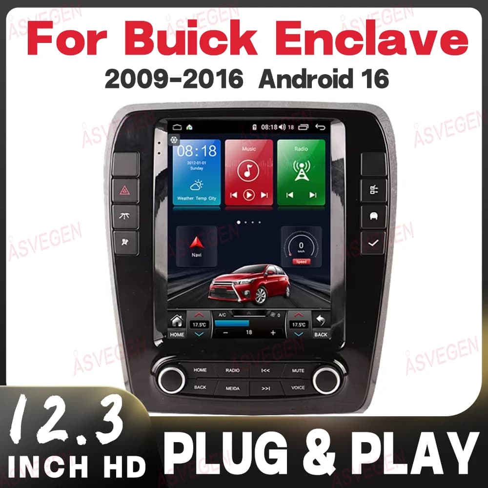 Autoradio Android 11 da 9.7 pollici per Buick Enclave 2009-2016, stile Tesla, 128G, GPS, navigazione, radio, Bluetooth, touchscreen, stereo