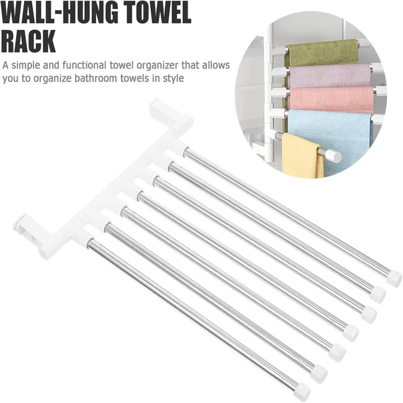 Portaoggetti per asciugamani con rotazione del bagno scaffale per Organizer in acciaio inossidabile senza perforazione mensole a parete appese supporto per wc a ventosa