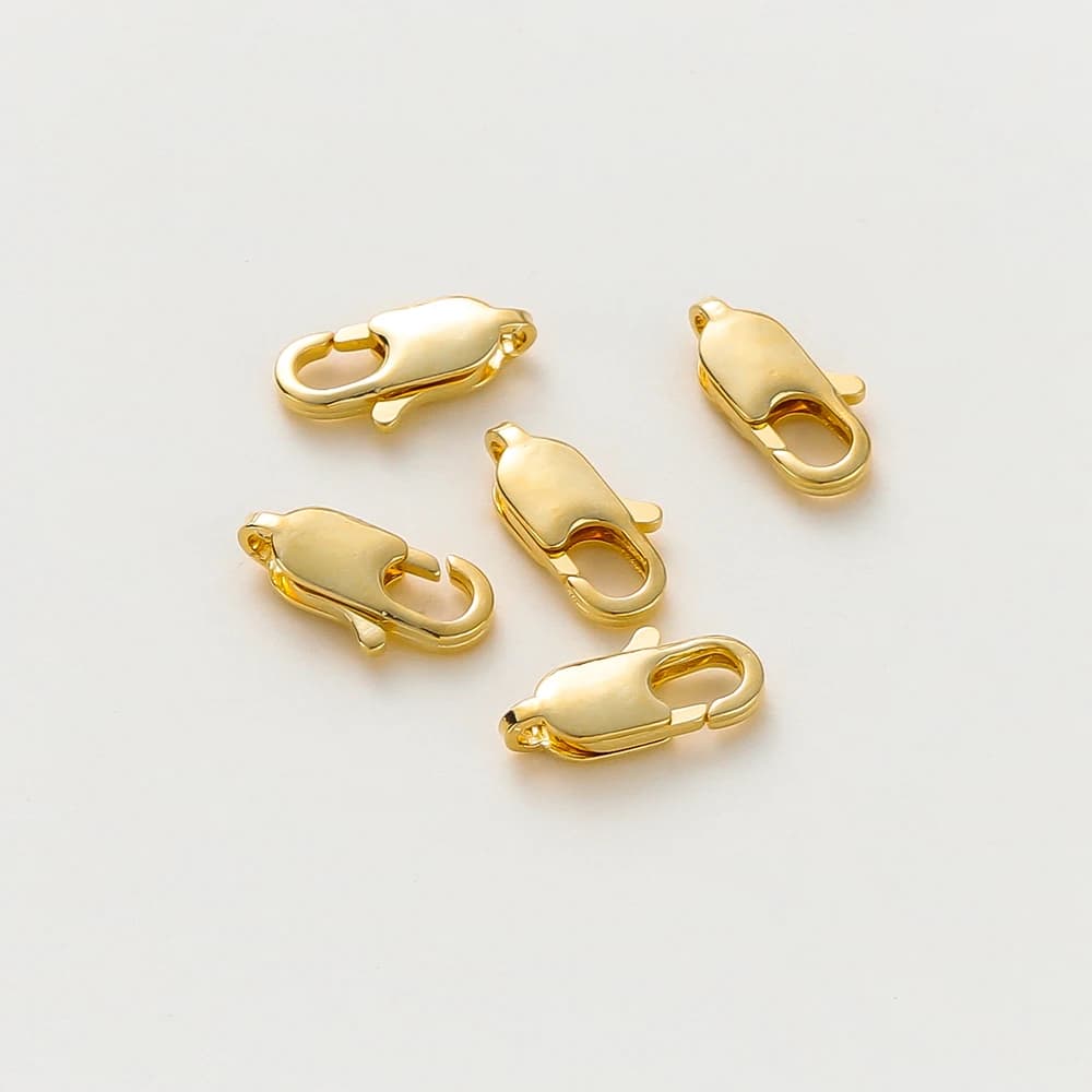 10 pezzi 14K/18K ottone placcato oro chiusure a moschettone connettori a catena per braccialetti fai da te collana gioielli fatti a mano che fanno forniture