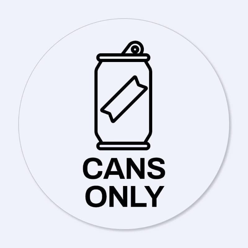 Divertenti adesivi per auto Solo lattine Recycle Sticker Decal Window Sign Graphic Bin Sicurezza auto 15 cm PVC KK