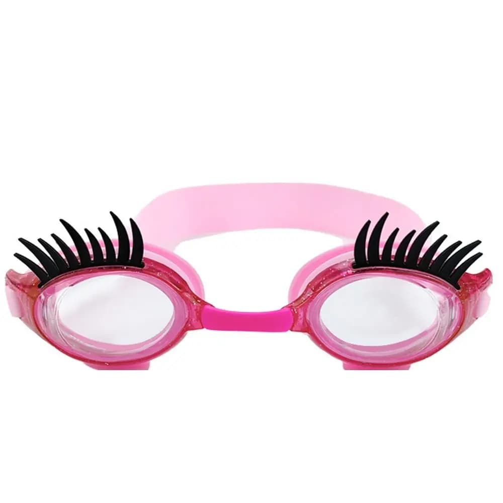 Children's Swimwear with Eyelashes Waterproof Silicone Eyelashes Colorful Swimming Knits for Swimming Training