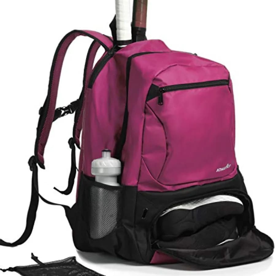 Zaino da Tennis Premier - Borsa da Tennis con Scomparto Imbottito per 2 Racchette, Scomparto Separato Ventilato per Scarpe