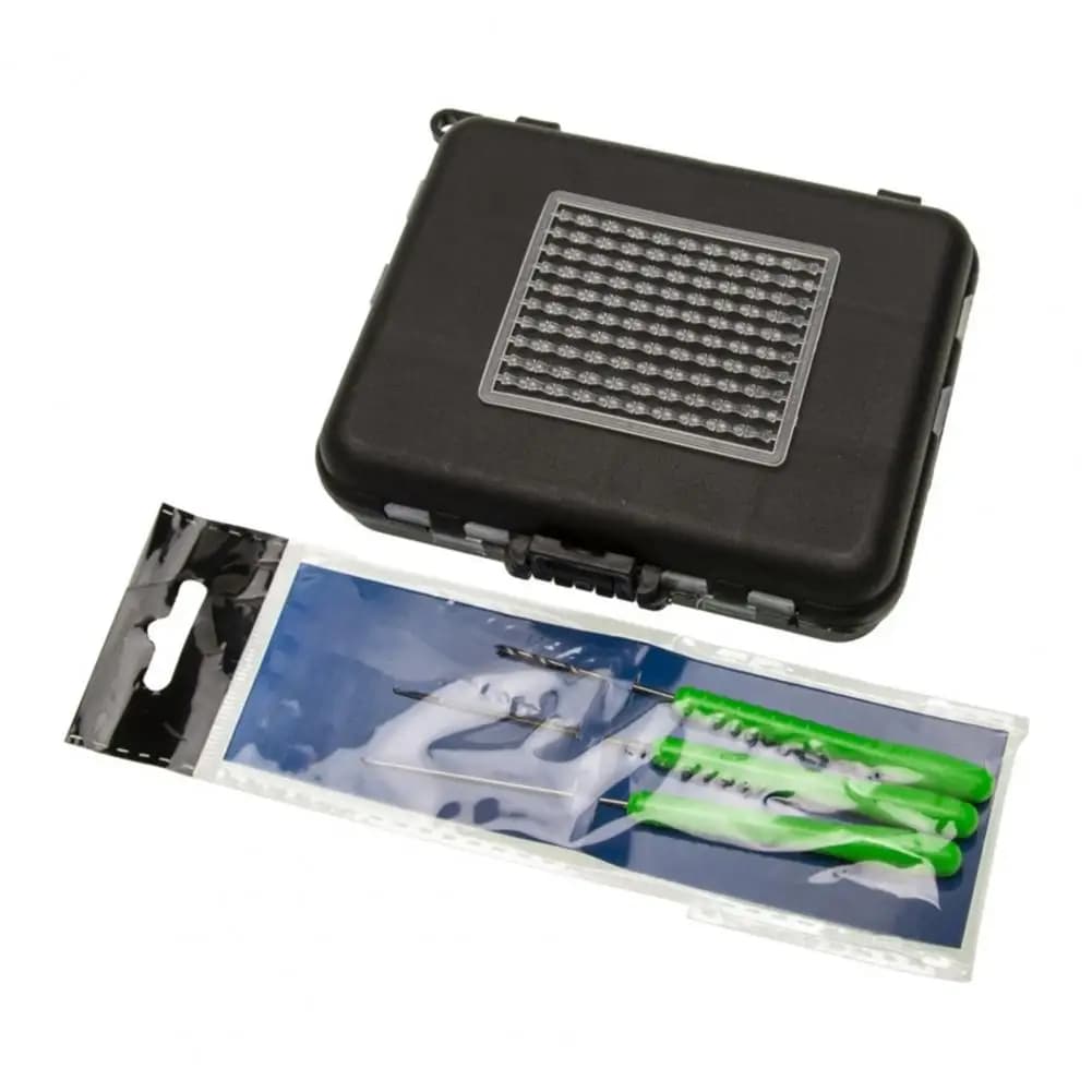 Kit of fishing gear Set of accessories for fishing in the carp with double-sided box Hooks Floating baits Needles kit for men