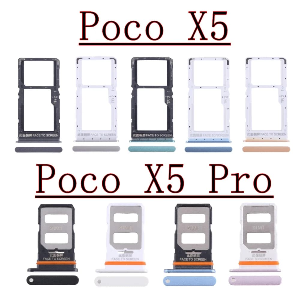 Lettore del vassoio della scheda SIM per Xiaomi Poco X5 Pro PocoX5Pro Supporto per scheda Micro SD Slot per scheda SIM Adattatore Connettore Parti di riparazione