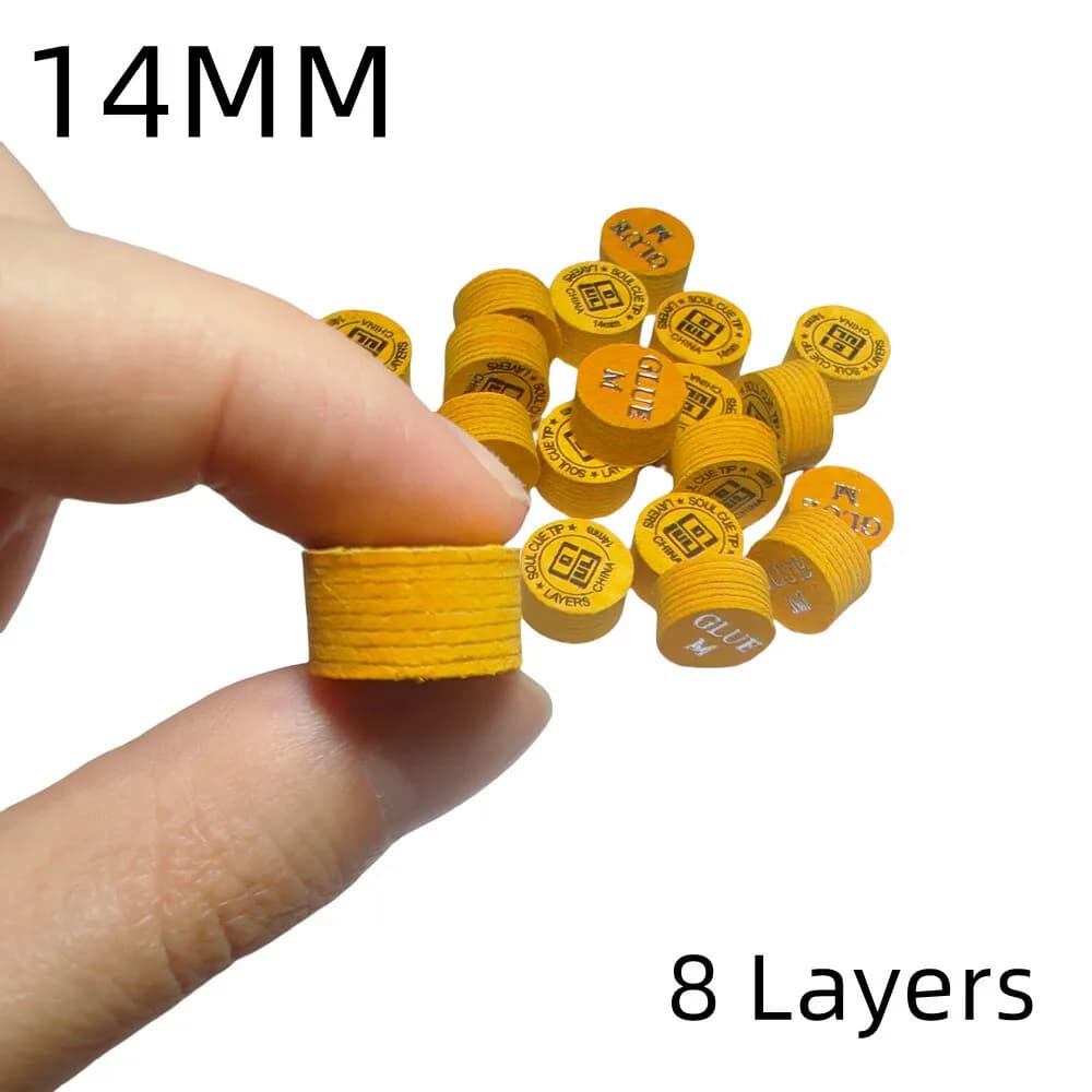 Punte per stecche da biliardo da 14 mm 8 strati Durezza M per testa di stecca da biliardo Tako adatta per