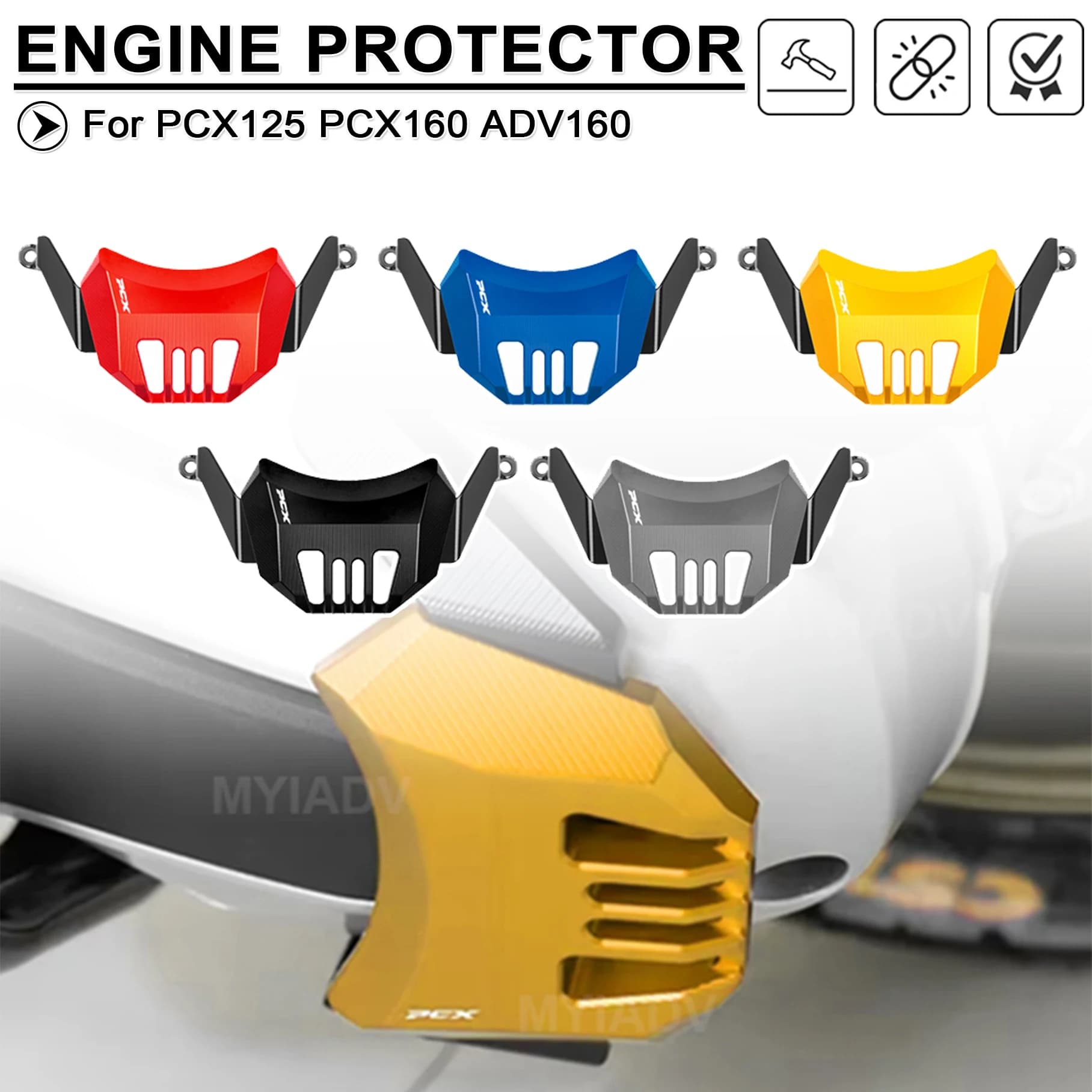 Per PCX125 PCX160 ADV160 125 Motore Del Motociclo Coperchio di Protezione Della Collisione Scatola di Trasmissione Anti-Collisione Accessori