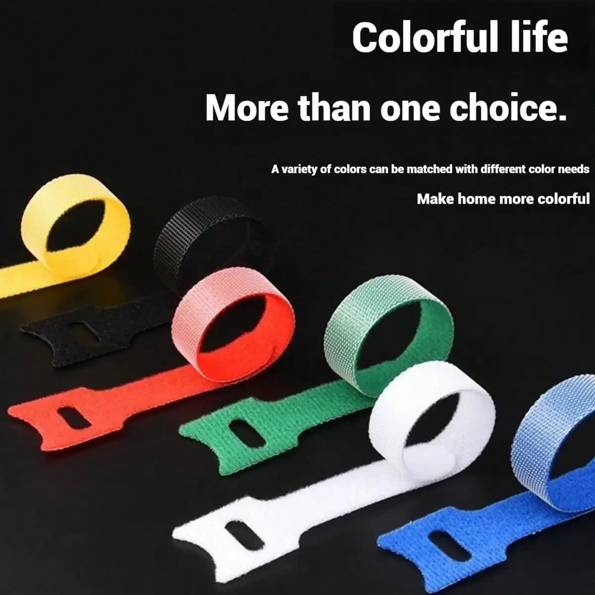 20-piece set of multi-functional nylon cable ties in random colors, charging data cables, and organizing cables