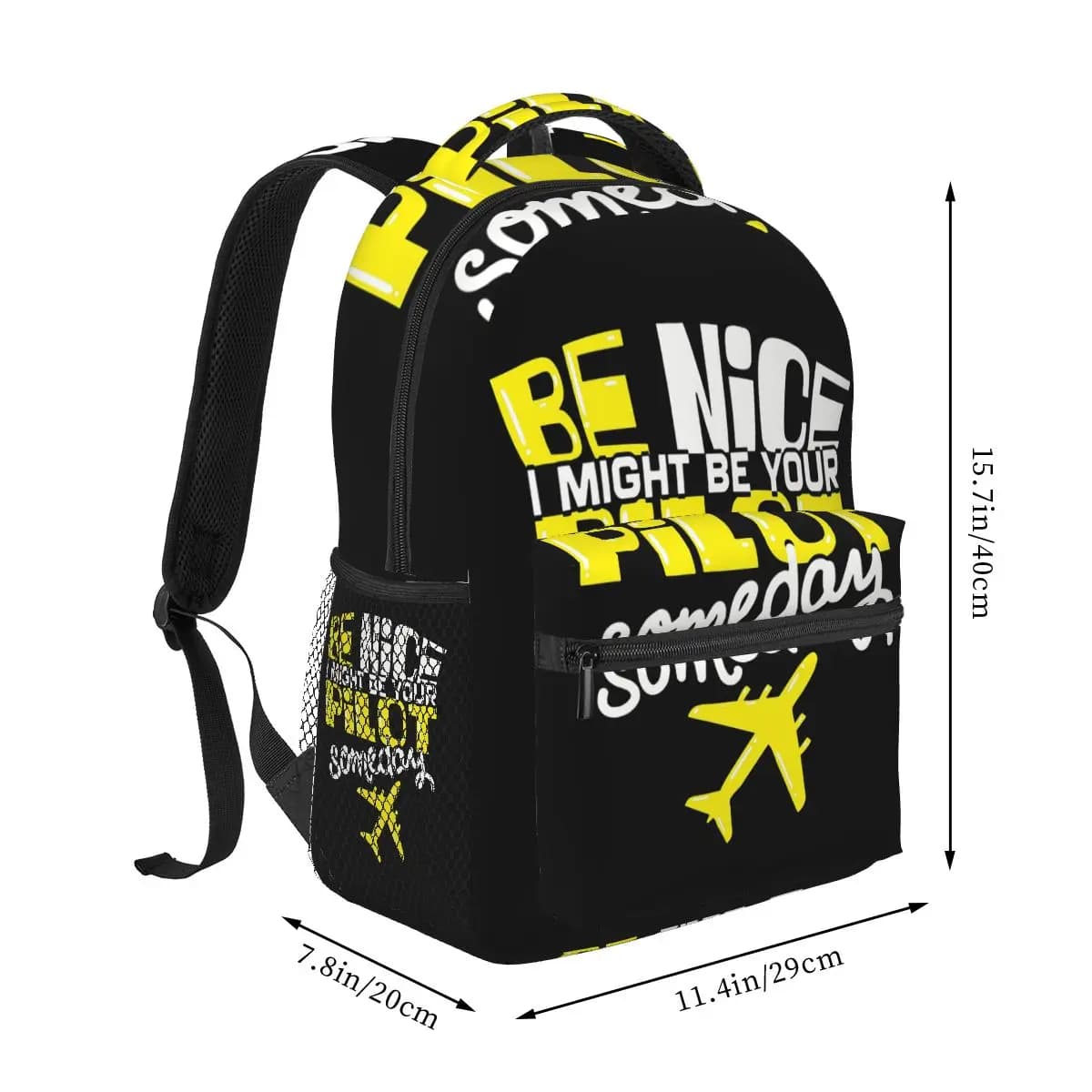 Boeing Captain Stripes Aviation Aviator Flight Pilot Zaino Studente Ragazzi Ragazze BookBag Borsa da scuola per bambini Borse a tracolla per laptop