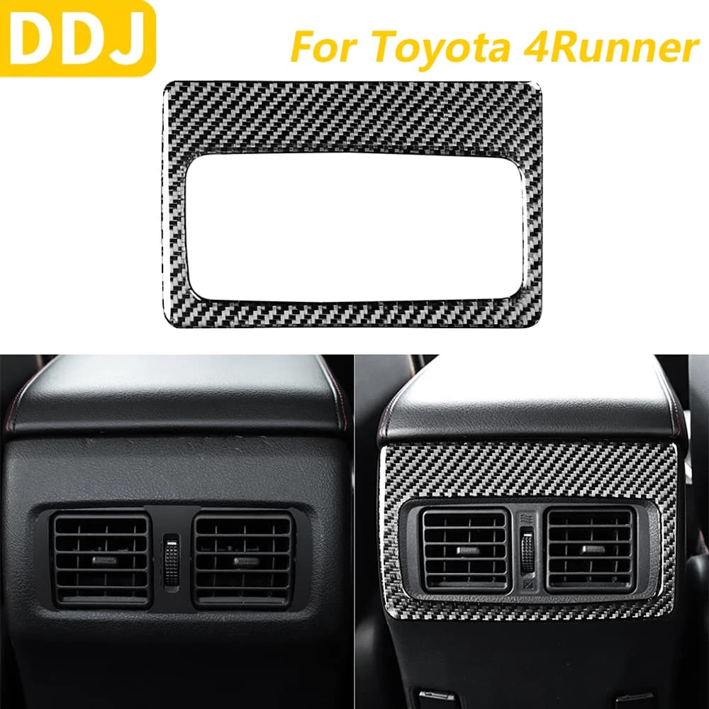 For Toyota 4runner 2010-2020 In Carbon Fiber Rear Exit Air Conditioning Vent Cover Panel Trim Accessories Auto Decoration Sticker