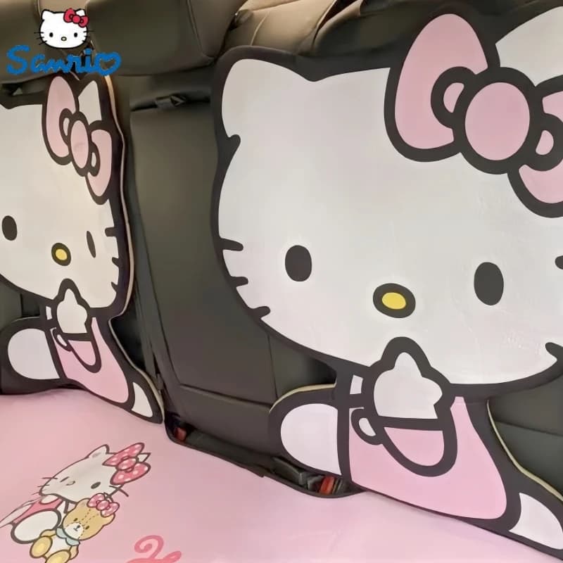 New cute autumn winter cute cat Kt chair car seat back cushion in plush back row pillow warm seat cover for car protective cushion for car seat