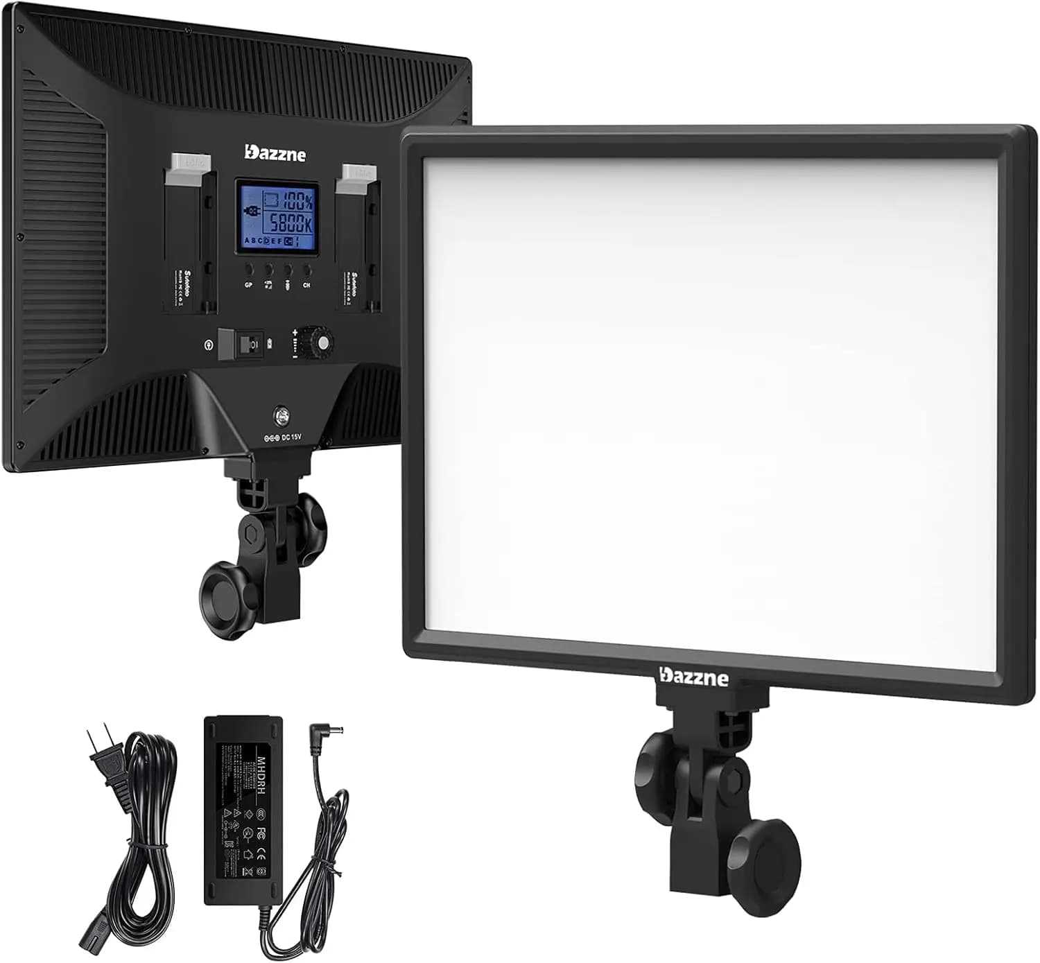 Luce LED Bicolore da 45W per Video, 3600Lux 3000K-8000K CRI96+, Pannello Dimmerabile da 15,4 Pollici per Fotografia