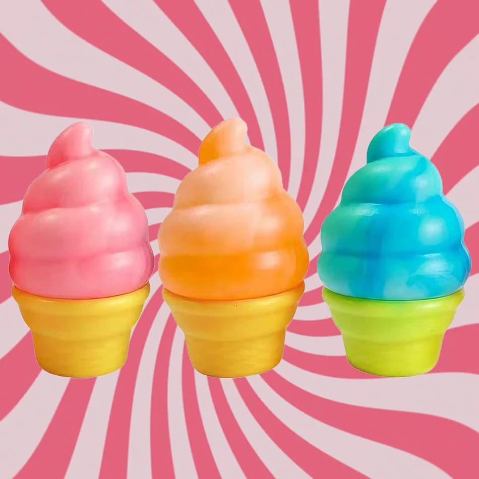Funnings Gift Schylling Needoh Blocchi Sensoriali Antistress a Forma di Gelato, Giocattolo da Schiacciare per Alleviare lo Stress, Risolvere Puzzle e Sfogarsi, per Bambini