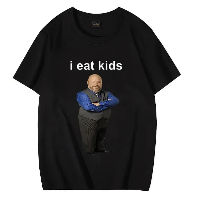 Bertram Eats I Eat Kids Graphics T Shirt Uomo Donna Manica corta Casual Streetwear 2024 Estate Divertente Unisex Tee S