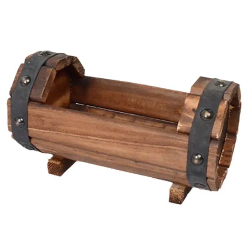 Vasi per Fiori in Legno ABRE, Decorazioni per Matrimoni, Contenitori in Legno Carbonizzato Antisettico, Fioriere in Legno per Balcone e Piante Succulente