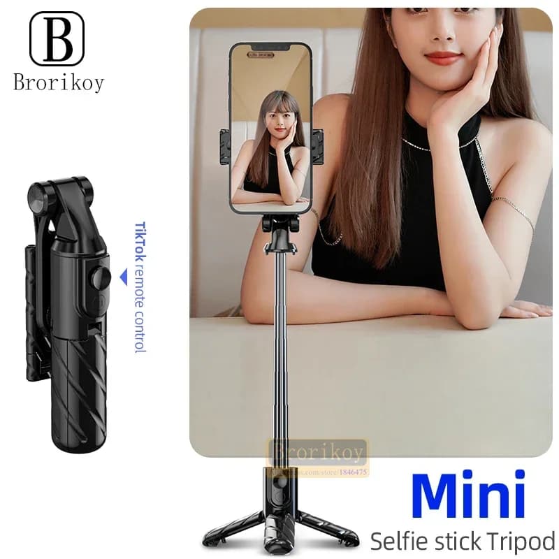Selfie Stick Bluetooth wireless 3 in 1 con telecomando, mini treppiede pieghevole per cellulare, monopiede per iPhone Huawei Samsung