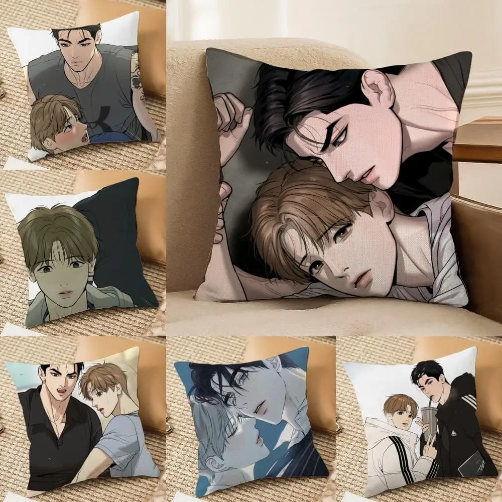 Federa per cuscino JinxBLComics, stampata su entrambi i lati, cuscino per divano, testiera per camera da letto