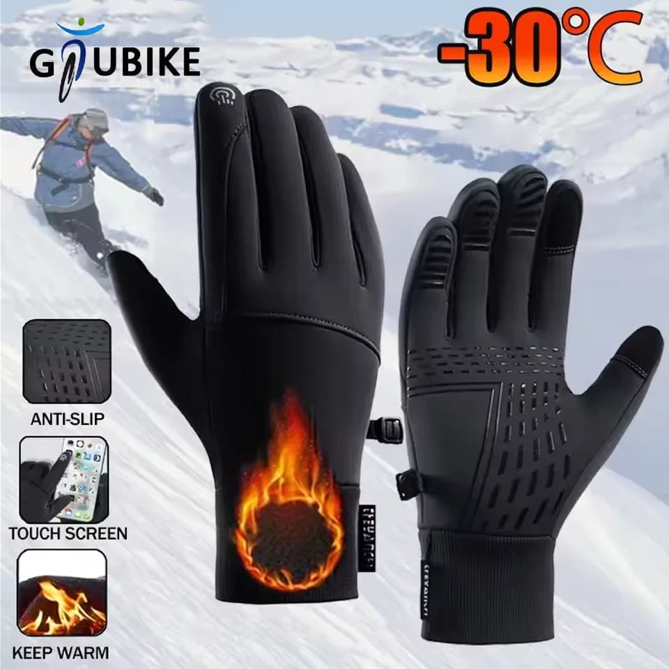 GTUBIKE nuovi guanti invernali da donna per uomo guanti caldi antivento impermeabili touchscreen guanti da sci da ciclismo da corsa all'aperto