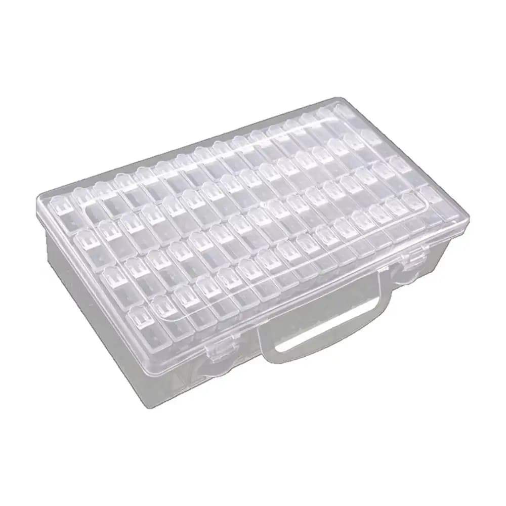 Durable Clear Perler Beads Storage Boxes DIY with Handle Nail Art Jewelry Accessories Container Storage Box Set