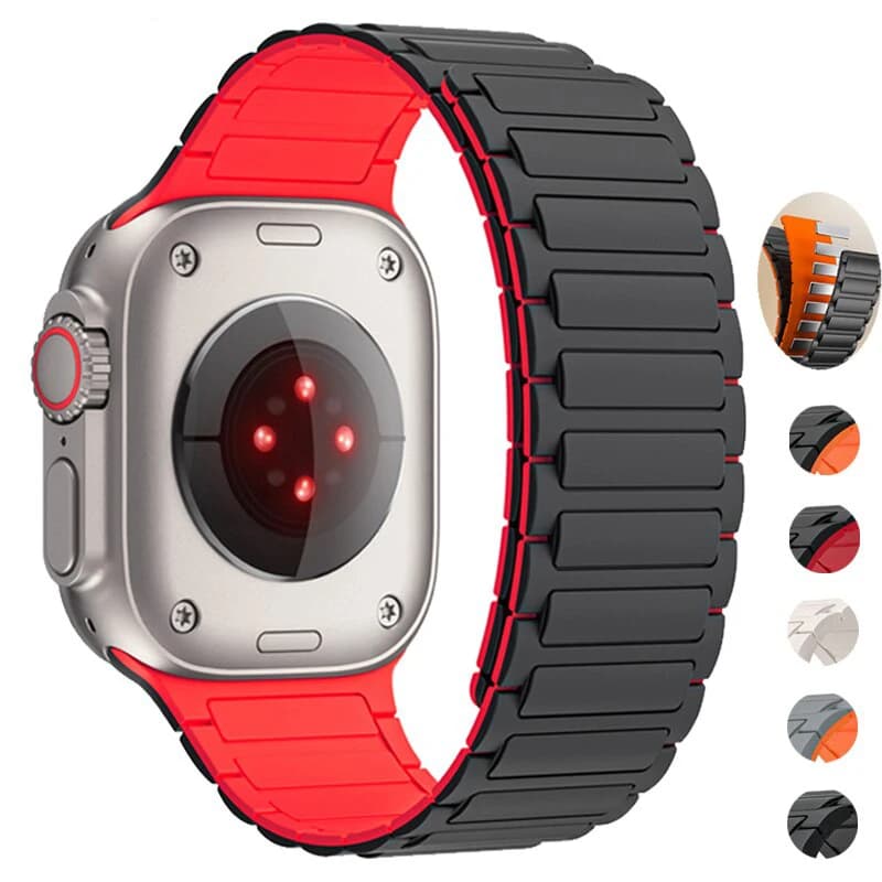 Cinturino sportivo magnetico per Apple Watch Ultra 2 49mm 45mm 44 42mm 38 40 41mm cinturino in silicone per iWatch series 9 8 7 6 5 4 se 3 loop