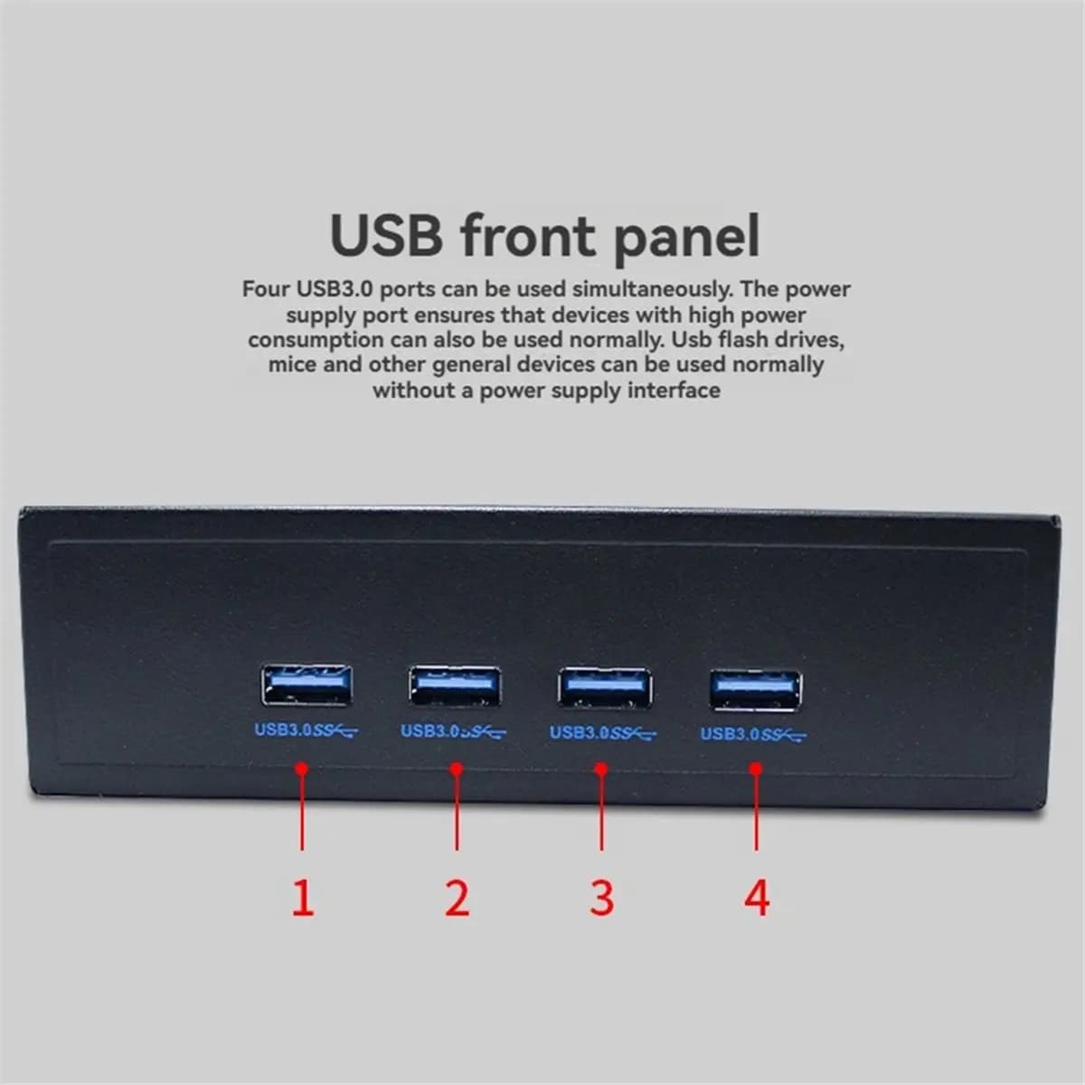 NEW FACTORY~4 Port USB 3.0 HUB Splitter PCI-E 1x to 4 Ports USB 3.0 Card Floppy Bay Front Panel for PC Desktop Tower Case