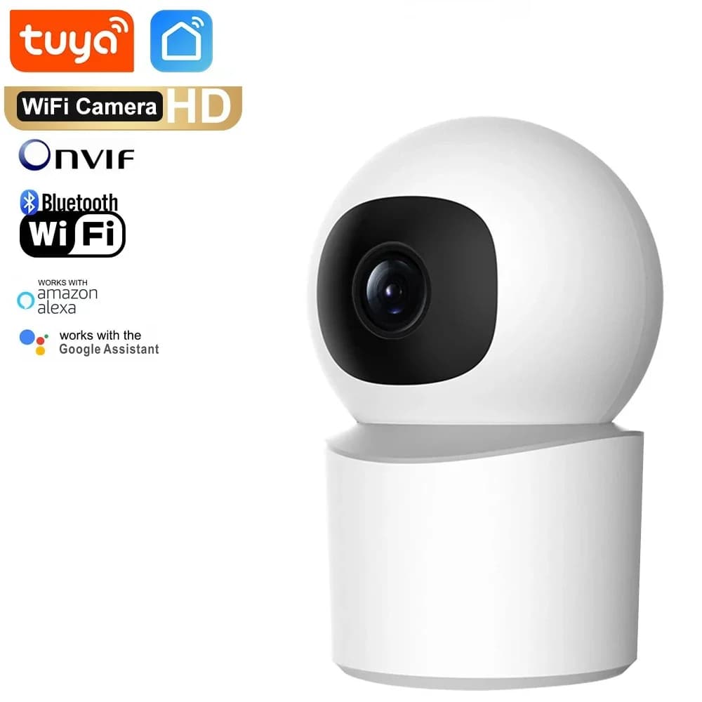 Telecamera WiFi Interna Tuya Smart Life HD Mini Wireless per Sicurezza Domestica con Tracciamento Automatico e Funzione Baby Monitor