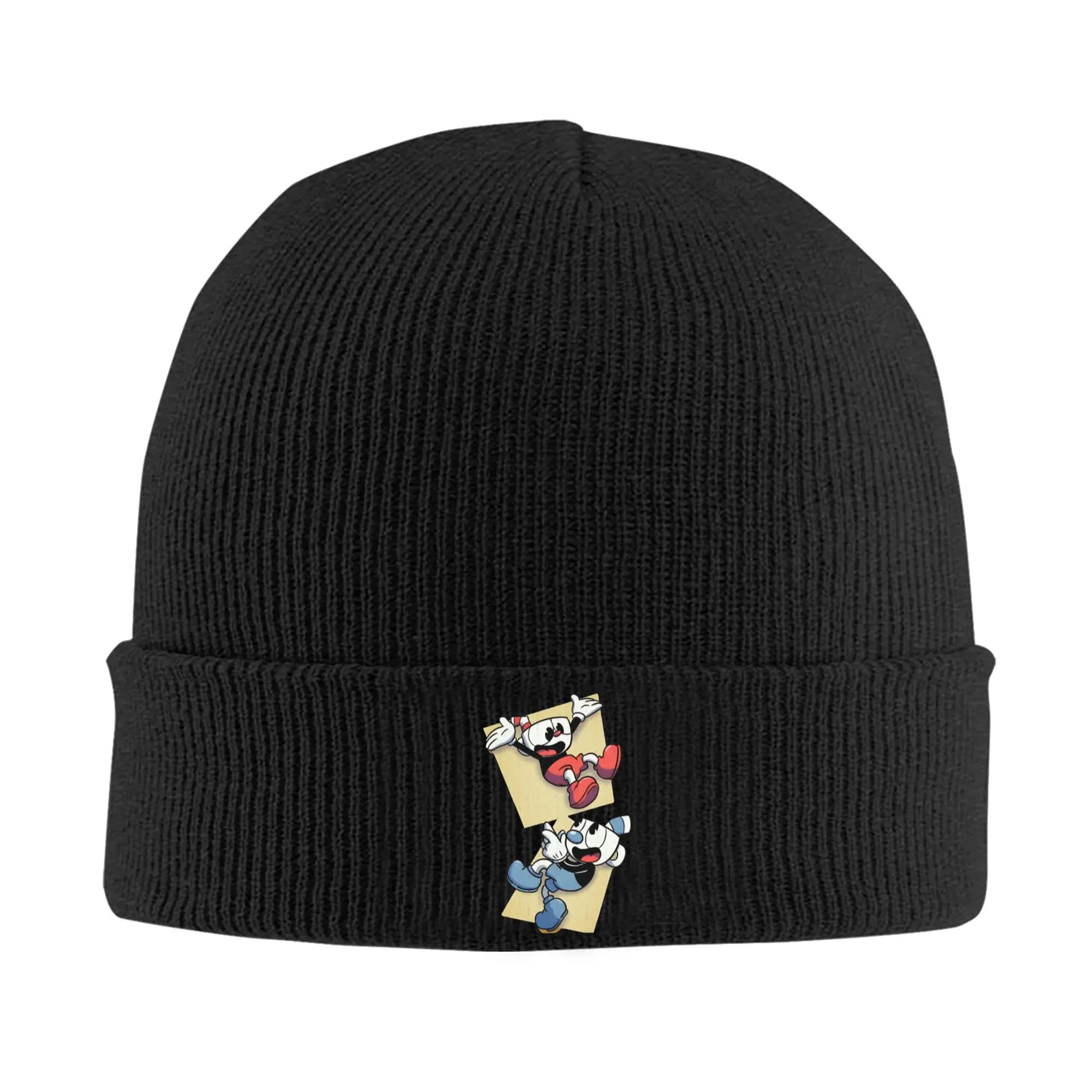 Cuphead and Mugman cup mug Slouchy Beanie For Men Women Winter Warm Bonnet Knitted Hat