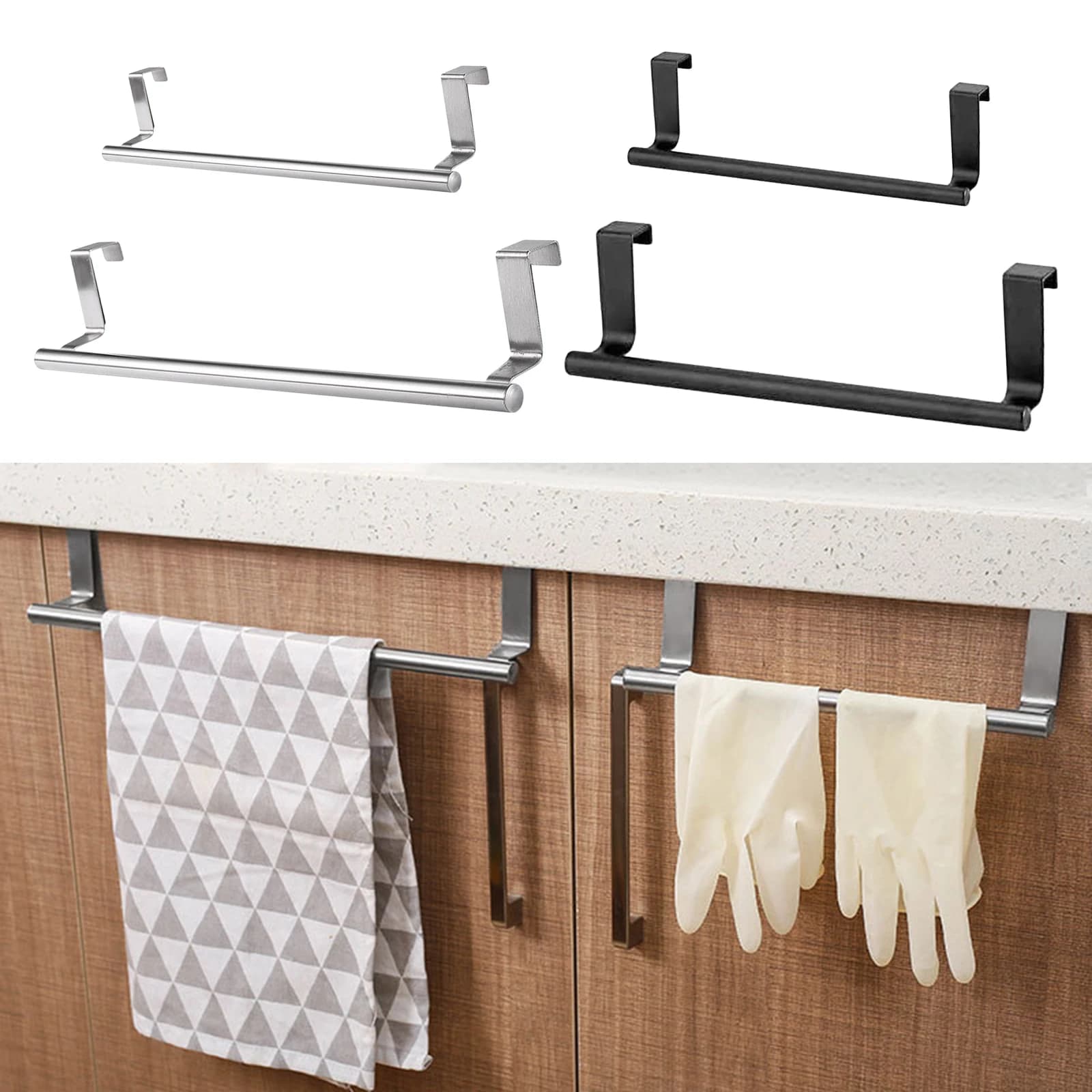 Organizer portasciugamani girevole con 3 bracci per WC e bagno