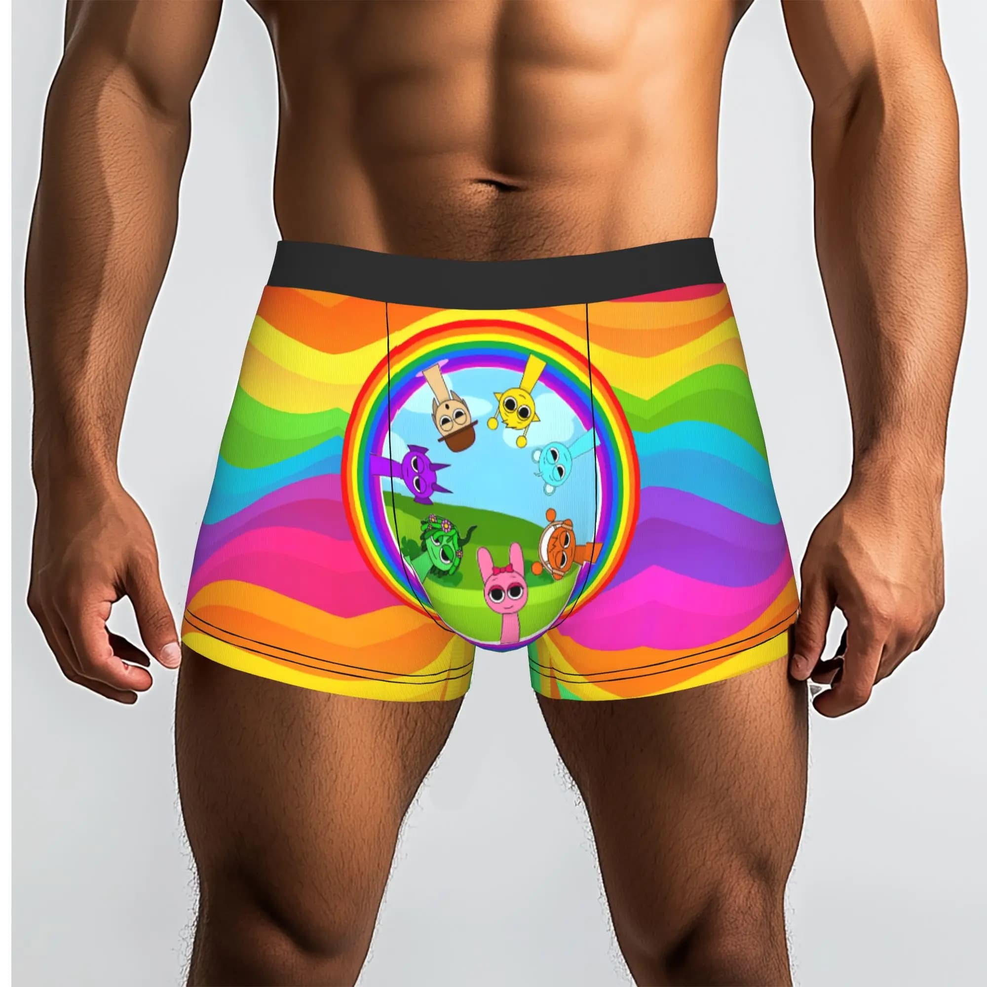 Customized Novelty Sprunkies Boxers Shorts Panties Male Underpants Comfortable Music Game Briefs Underwear