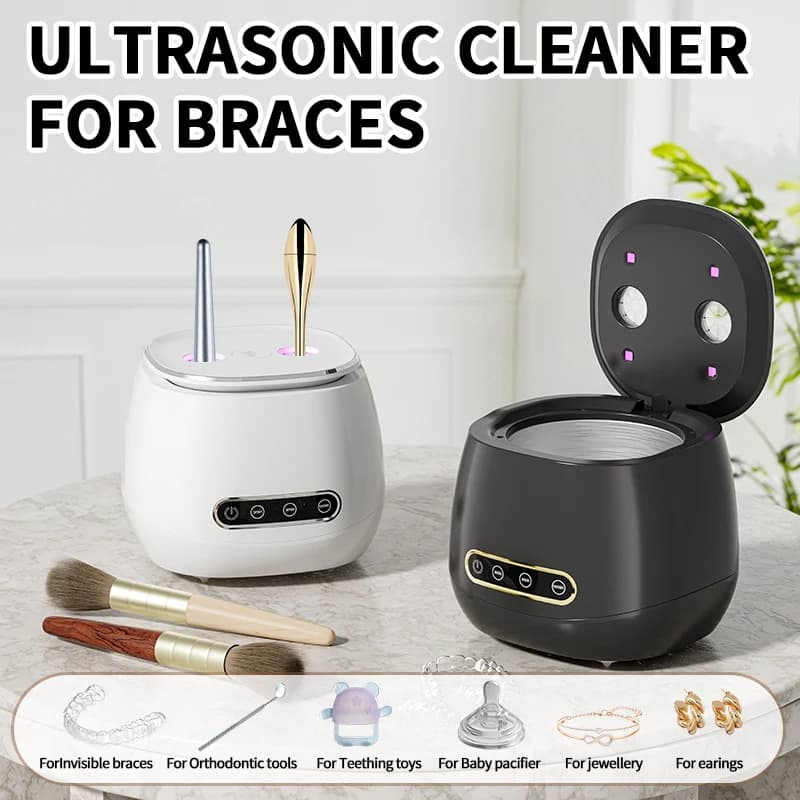 48KHz USB Sonic Cleaner, Deep Cleaning for Dentures, Jewelry, Watch Straps, Makeup Brushes, Home Device