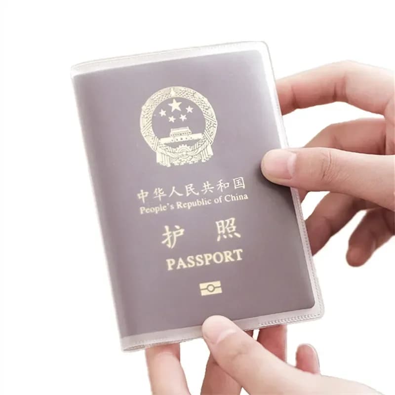 1pc porta passaporto trasparente con tasca interna per Slot per schede custodia protettiva per passaporto smerigliata custodia protettiva per passaporto da viaggio