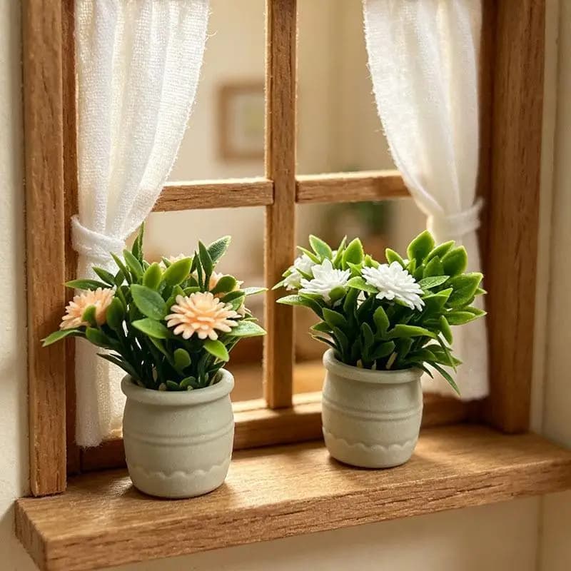 Miniature Gypsophila Potted Plant: Model House Living Room Mini Landscape Crafts Home Decor