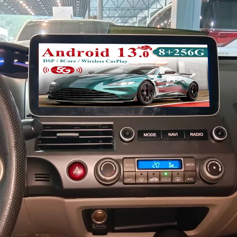 12.3 inch For Honda Civic 2008 to 2011 Car auto carplay Android 13.0 Radio Multimedia Player GPS Stereo touch screen Head Unit