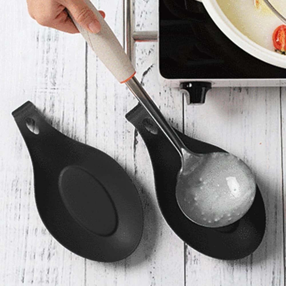 1 Pezzo Supporto in Silicone Resistente al Calore per Cucchiai, Bacchette, Utensili e Spatole, Organizzatore per Piano Cottura e Cucina