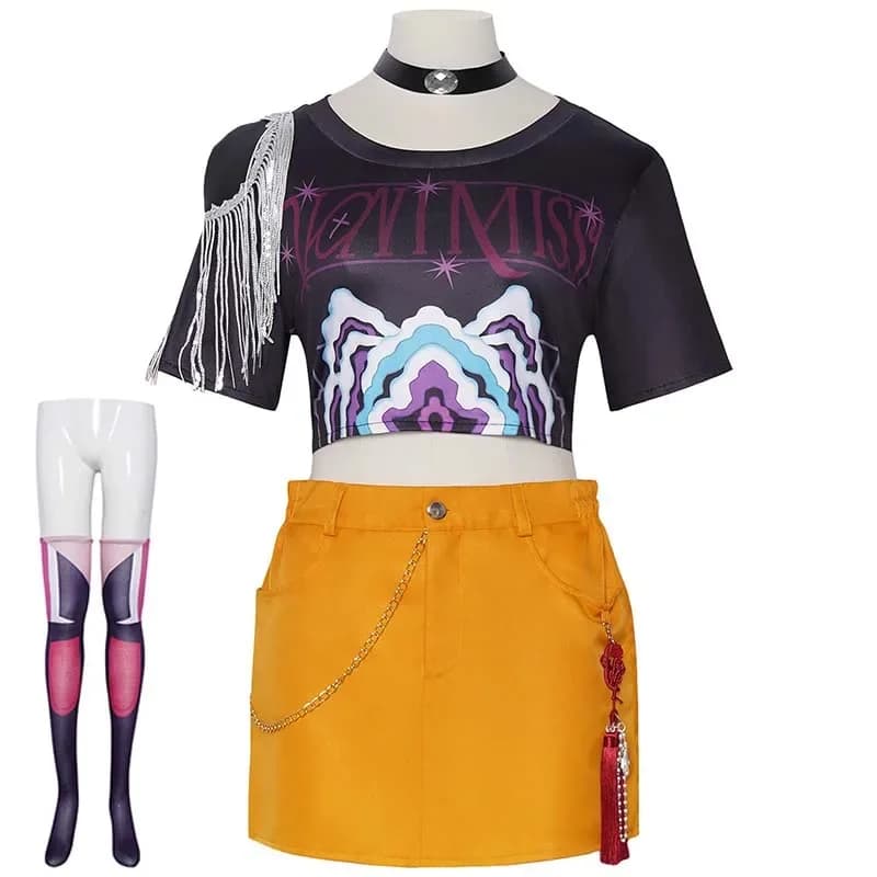 Mira Costume Cosplay Movie Hunters K-Pop Mira Uniform Colorful Demon Girl Group Sexy Dresses for Halloween Comic With