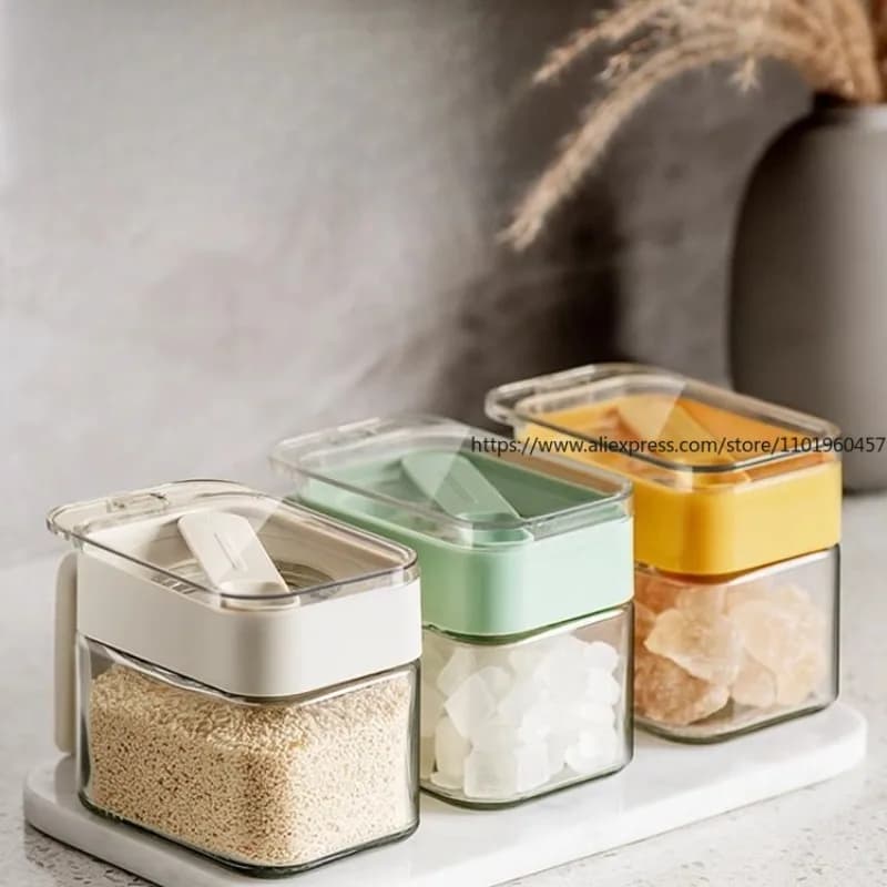 Set di barattoli di spezie da cucina Kit contenitore per condimenti per uso alimentare con dispenser di olio Organizzatore per la conservazione di condimenti per sale domestico