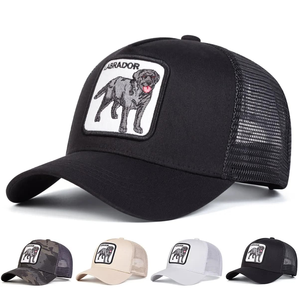 Unisex LABRADOR Puppy Embroidery Baseball Net Caps Spring and Summer Outdoor Adjustable Casual Hats Sunscreen Hat Sports Cap